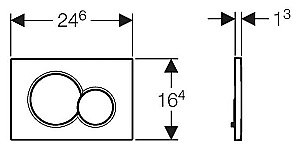 Кнопка для инсталляции Geberit Sigma 01 черная купить в интернет-магазине сантехники Sanbest