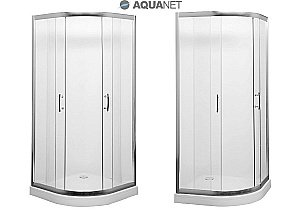 Душевой уголок Aquanet Alfa NAA2142 100x100 стекло прозрачное/профиль хром купить в интернет-магазине Sanbest