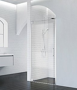 Душевая дверь Belbagno MARMI-B-1 100 стекло прозрачное/профиль хром купить в интернет-магазине Sanbest