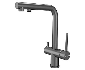 Смеситель для кухни Paulmark Serpentine Se213222-MG серый матовый купить в интернет-магазине сантехники Sanbest