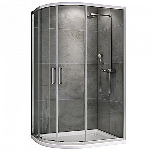 Душевой уголок ABBER Schwarzer Diamant AG01180 100x80 стекло прозрачное/профиль хром купить в интернет-магазине Sanbest