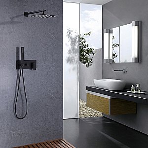 Душевая система ABBER Daheim AF8218B черная матовая купить в интернет-магазине сантехники Sanbest