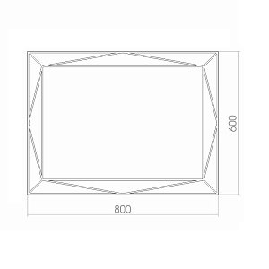 Зеркало Azario Креатив 80х60 в ванную от интернет-магазине сантехники Sanbest