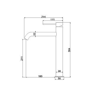 Смеситель для раковины Vincea City VBF-2C2BN сатин купить в интернет-магазине сантехники Sanbest