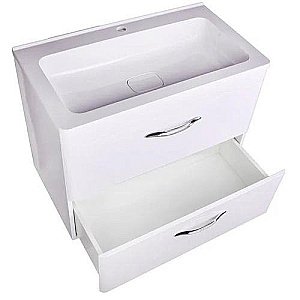 Тумба с раковиной подвесная Style Line КАРЕ 60 белая для ванной в интернет-магазине Sanbest