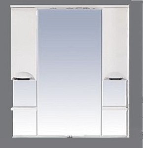 Зеркало со шкафом Misty София 100 белая эмаль в ванную от интернет-магазине сантехники Sanbest