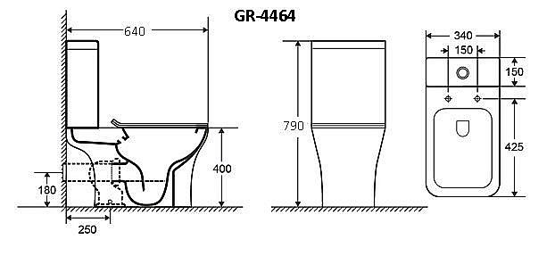 Унитаз-компакт Grossman Classic GR-4464S безободковый, с бачком, с крышкой микролифт, белый купить в интернет-магазине Sanbest