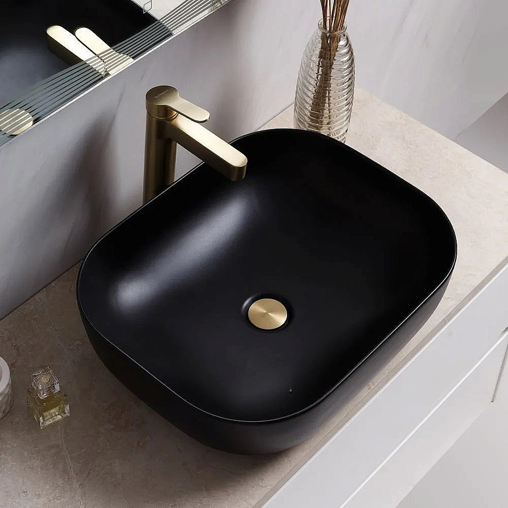 Раковина накладная BelBagno 50 BB1302-H301 черная матовая купить в интернет-магазине Sanbest