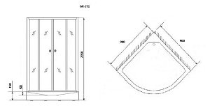 Душевая кабина Grossman Classic GR271 90x90 купить в интернет-магазине Sanbest