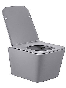 Унитаз подвесной Vincea Q-Line VT1-12MG безободковый, с крышкой микролифт, серый матовый купить в интернет-магазине Sanbest