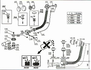 Слив-перелив Relisan V55К Гл000015493 120 хром купить в интернет-магазине сантехники Sanbest
