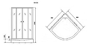 Душевая кабина Grossman Classic GR271 90x90 купить в интернет-магазине Sanbest