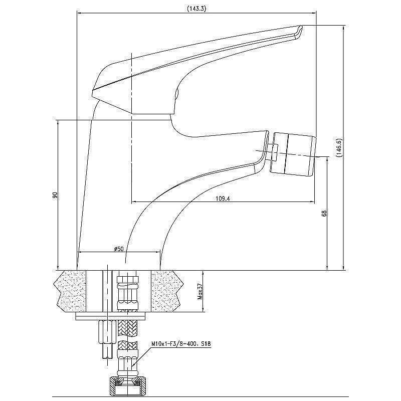 Смеситель для биде Aquanet Conte SD91384 купить в интернет-магазине сантехники Sanbest