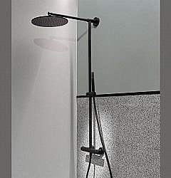 Душевая система Cisal LESS NEW LNC7801N40 черная матовая купить в интернет-магазине сантехники Sanbest