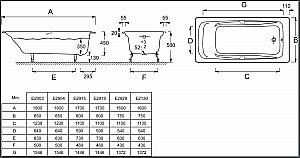 Ванна чугунная Jacob Delafon SUPER REPOS E2903-00 180x85 купить в интернет-магазине Sanbest