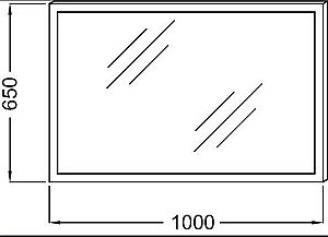 Зеркало с подсветкой Jacob Delafon EB1442-NF 100 в ванную от интернет-магазине сантехники Sanbest