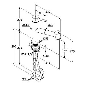 Смеситель для кухни Kludi Steel 44851F860 купить в интернет-магазине сантехники Sanbest