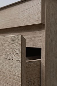 Тумба с раковиной Aquanet Нота New 334196 50 дуб светлый для ванной в интернет-магазине Sanbest