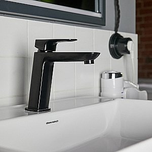 Смеситель для раковины PAINI Nove 09PZ211MESR черный матовый купить в интернет-магазине сантехники Sanbest