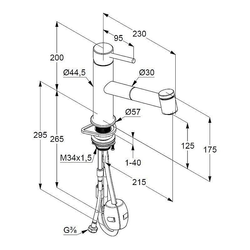 Смеситель для кухни Kludi Steel 44851F860 купить в интернет-магазине сантехники Sanbest
