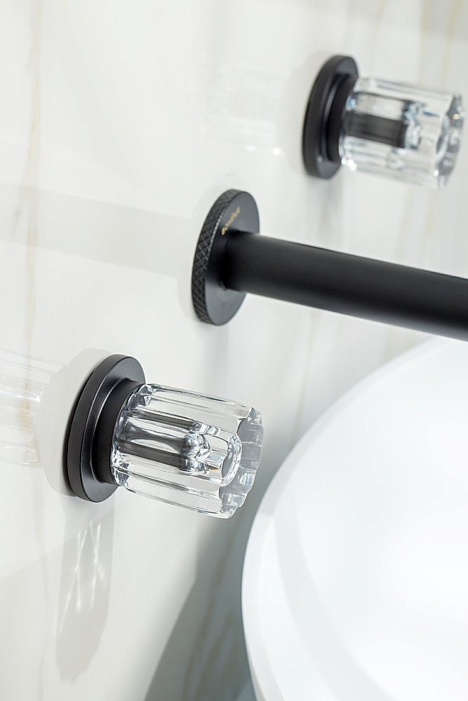 Смеситель для раковины Boheme ELEGANTE 152-2-B-EL черный купить в интернет-магазине сантехники Sanbest