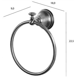 Полотенцедержатель-кольцо Tiffany World Harmony TWHA015bi/oro золото/белый купить в интернет-магазине сантехники Sanbest