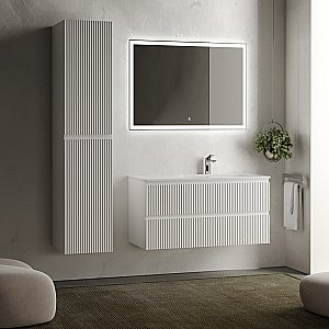 Тумба с раковиной Sancos SNOB R SNR100RW Bianco правая/белая матовая для ванной в интернет-магазине Sanbest