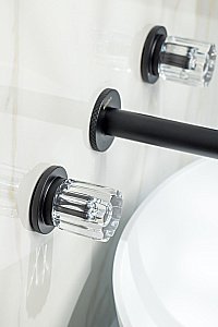 Смеситель для раковины Boheme ELEGANTE 152-2-B-EL черный купить в интернет-магазине сантехники Sanbest