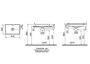 Раковина VitrA Metropole 7535B003-0673 белая купить в интернет-магазине Sanbest
