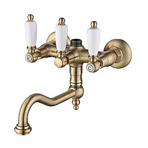 Смеситель для ванны Caprigo Adria Classic 03-518-vot бронза/белый купить в интернет-магазине сантехники Sanbest