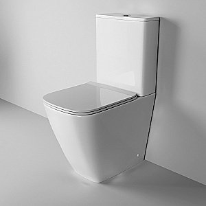 Унитаз-компакт Grossman Style GR-4472S безободковый, с крышкой микролифт, с бачком, белый купить в интернет-магазине Sanbest