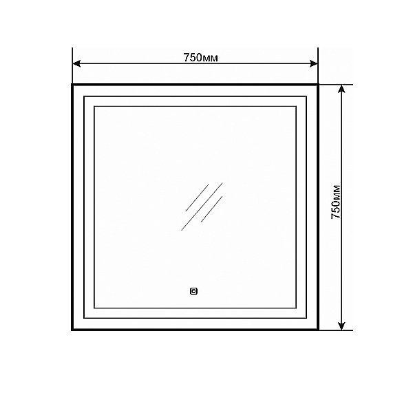 Зеркало Comforty Квадрат 75 00-00005258 в ванную от интернет-магазине сантехники Sanbest