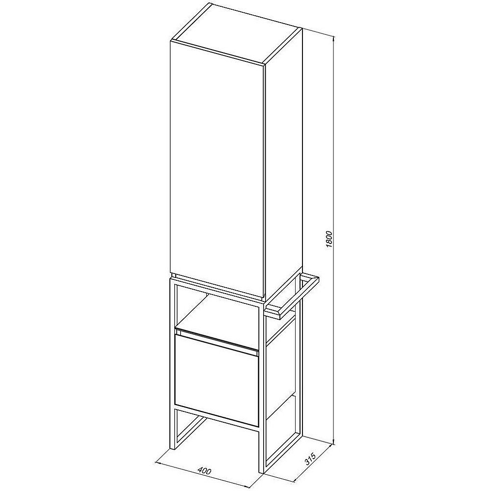 Пенал Allen Brau PRIORITY 40 белый матовый для ванной в интернет-магазине сантехники Sanbest