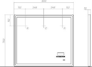 Зеркало VIGO Geometry Media z.GEO.80 в ванную от интернет-магазине сантехники Sanbest