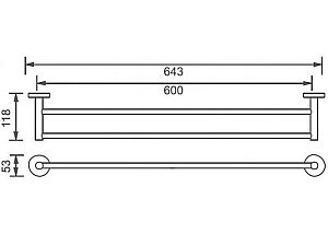 Полотенцедержатель Aquanet 4524DMB купить в интернет-магазине сантехники Sanbest