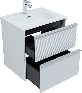 Тумба с раковиной Aquanet Вита 330473 60 белый матовый для ванной в интернет-магазине Sanbest