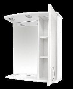 Зеркало со шкафом Misty Астра 60 белый/бордовый в ванную от интернет-магазине сантехники Sanbest