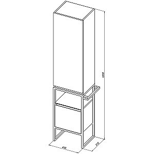 Пенал Allen Brau PRIORITY 40 белый матовый для ванной в интернет-магазине сантехники Sanbest