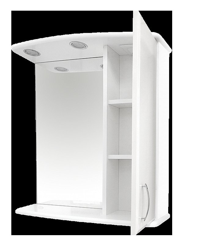 Зеркало со шкафом Misty Астра 60 белый/бордовый в ванную от интернет-магазине сантехники Sanbest