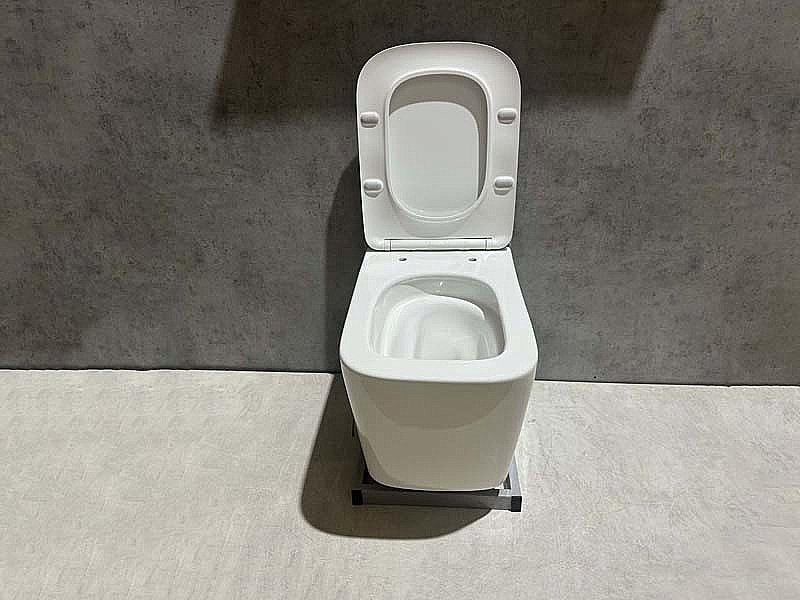 Унитаз подвесной CeramaLux TR5170 белый, безободковый, с крышкой микролифт, слив торнадо купить в интернет-магазине Sanbest