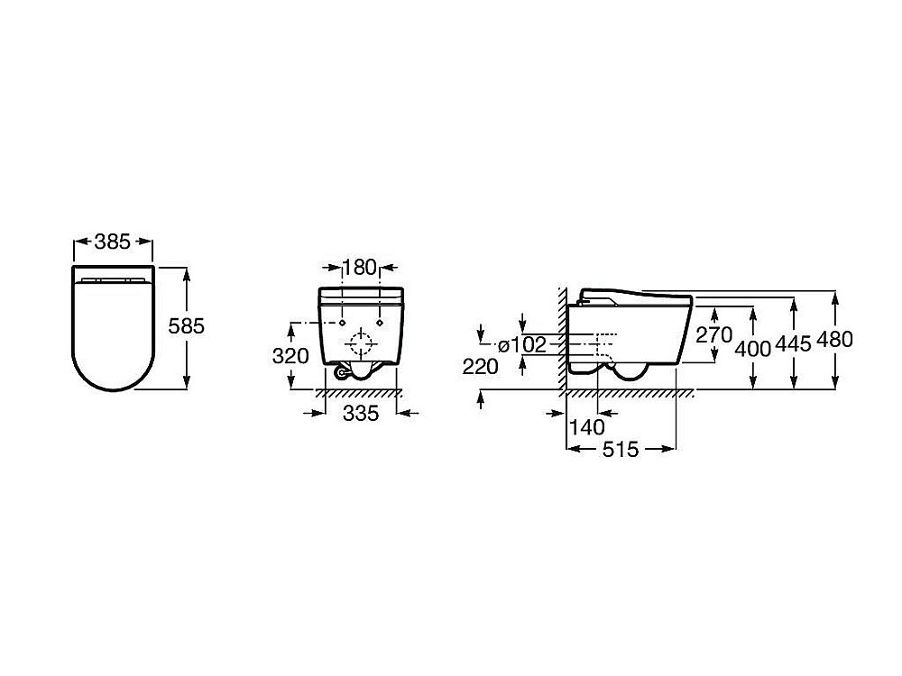 Унитаз подвесной Roca Inspira In-WashIN-TANK  803094001 безободковый купить в интернет-магазине Sanbest