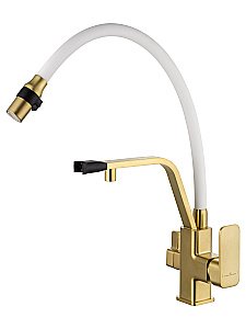 Смеситель для кухни WONZON & WOGHAND WW-88458013-BG(MW) брашированное золото купить в интернет-магазине сантехники Sanbest