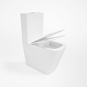 Унитаз-компакт Vincea Q-Line VT2-12T белый, с крышкой микролифт, с бачком, слив-торнадо купить в интернет-магазине Sanbest