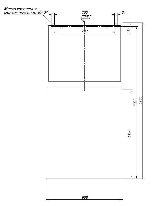 Зеркало Aquanet Милан 336396 100 дуб рошелье в ванную от интернет-магазине сантехники Sanbest