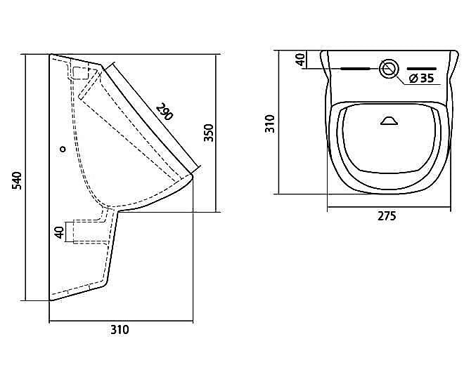Писсуар Santek Гала 1WH301774 купить в интернет-магазине Sanbest