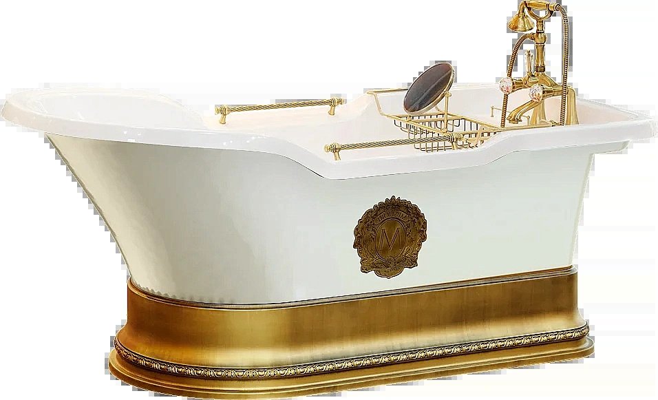 Ванна Migliore IMPERO PODIUM 25809 180х87 белая,бронза купить в интернет-магазине Sanbest