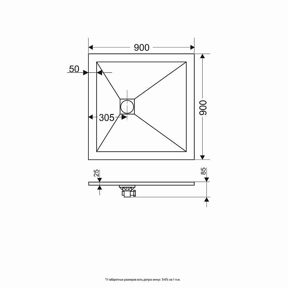 Душевой поддон RGW Stone Tray ST-Be 16152099-03 90х90 бежевый купить в интернет-магазине Sanbest