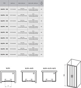 Душевой уголок Ravak Blix BLDP4 140х100 белый + транспарент купить в интернет-магазине Sanbest