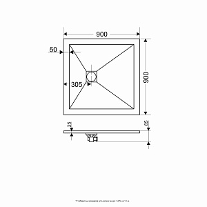 Душевой поддон RGW Stone Tray ST-Be 90 Бежевый купить в интернет-магазине Sanbest