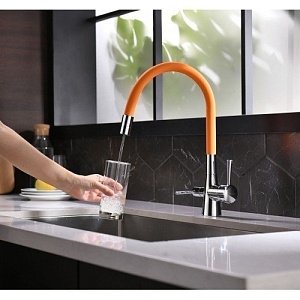 Смеситель для кухни Lemark Comfort LM3075C-Orange купить в интернет-магазине сантехники Sanbest